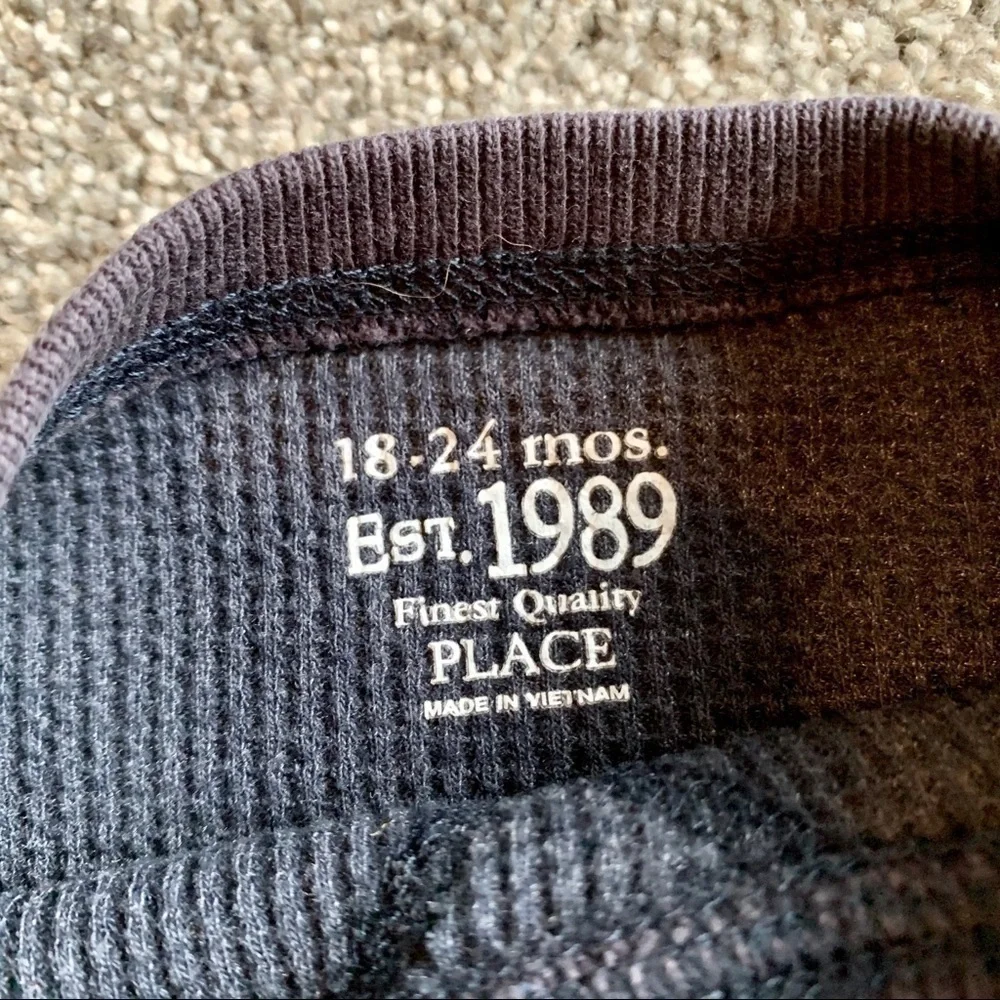 Two Waffle Knit Long Sleeved Tops - 18 Months